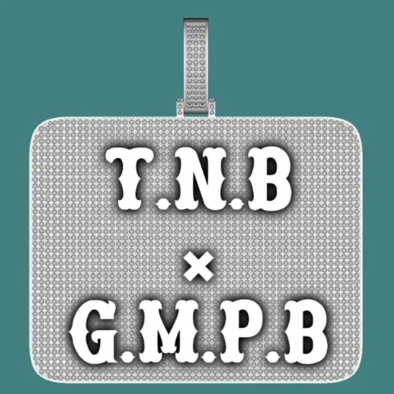 CUSTOM LETTER NECKLACE 3D BIG SQUARE sold by The GUU Shop