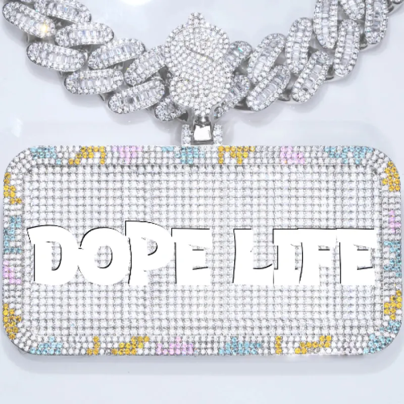 CUSTOM LETTER NECKLACE 3D COLORFUL SQUARE sold by The GUU Shop