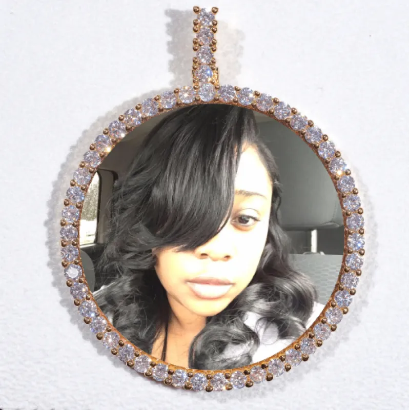 LARGE 3D CIRCLE CUSTOM PICTURE PENDANT sold by The GUU Shop