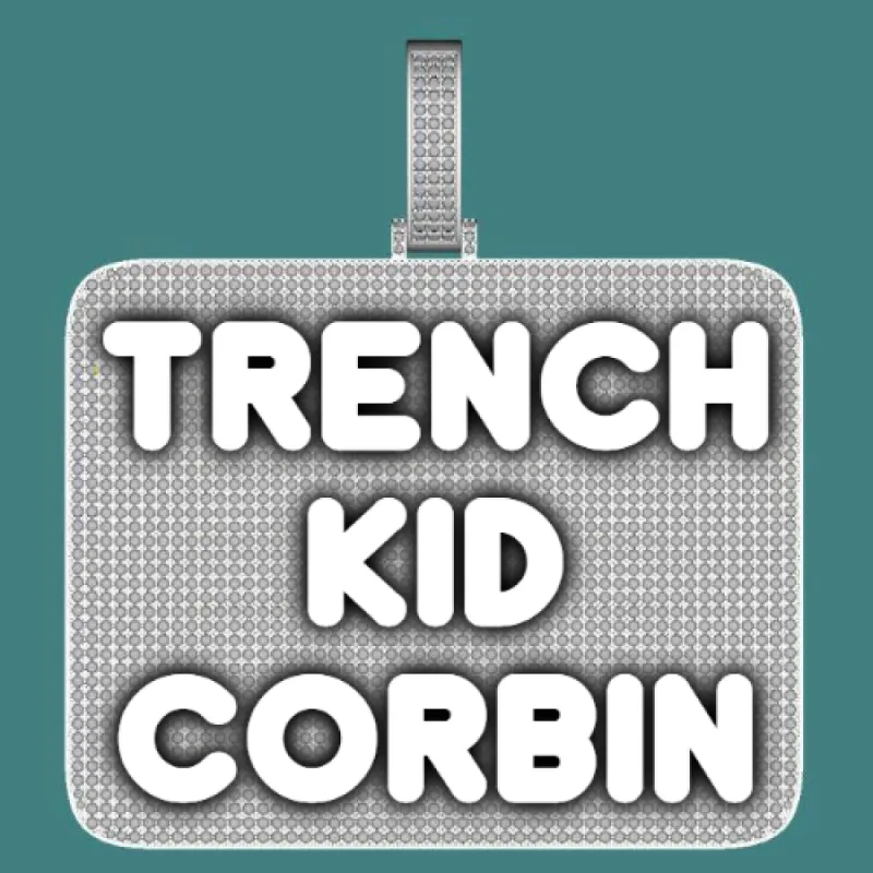 CUSTOM LETTER NECKLACE 3D BIG SQUARE sold by The GUU Shop