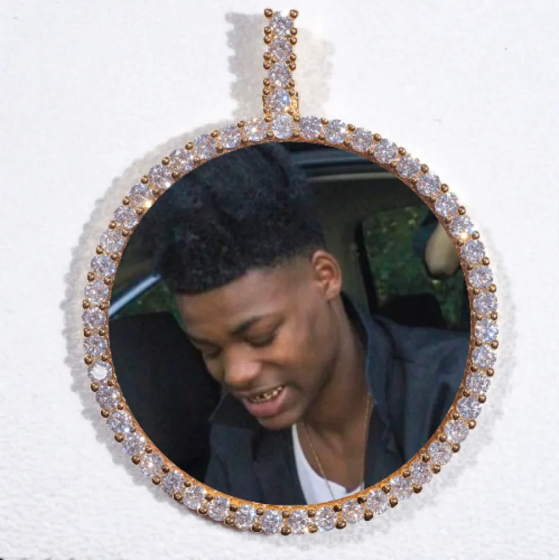 LARGE 3D CIRCLE CUSTOM PICTURE PENDANT sold by The GUU Shop