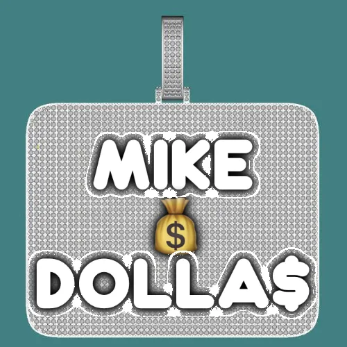 CUSTOM LETTER NECKLACE 3D BIG SQUARE sold by The GUU Shop