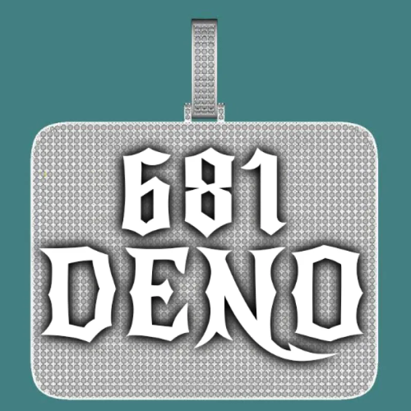 CUSTOM LETTER NECKLACE 3D BIG SQUARE sold by The GUU Shop