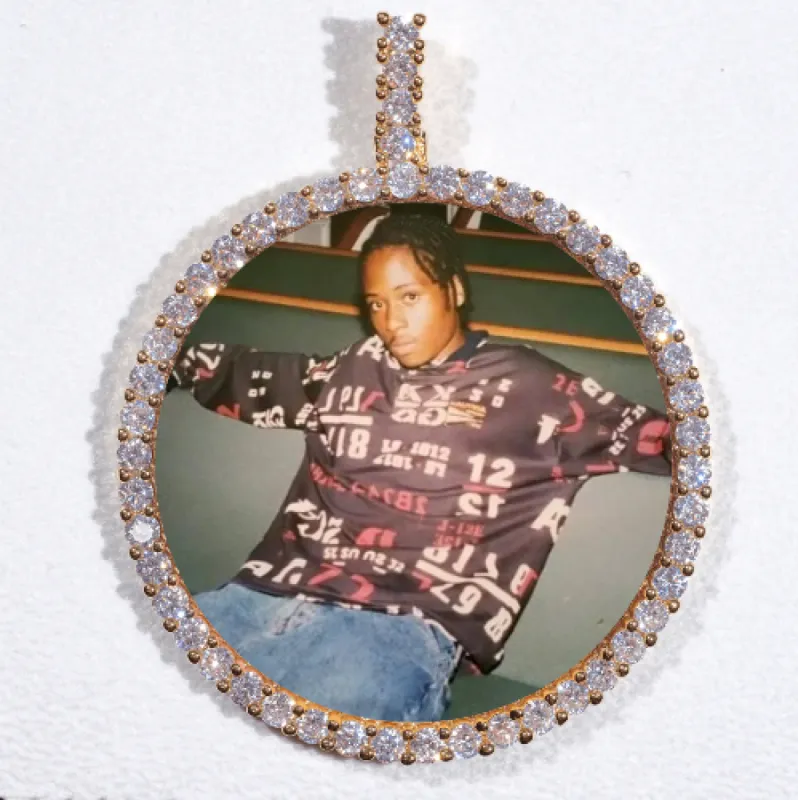 LARGE 3D CIRCLE CUSTOM PICTURE PENDANT sold by The GUU Shop