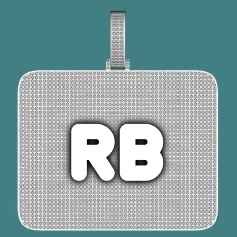 CUSTOM LETTER NECKLACE 3D BIG SQUARE sold by The GUU Shop