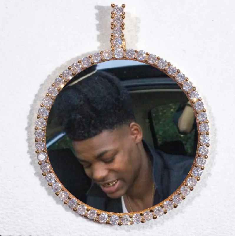 LARGE 3D CIRCLE CUSTOM PICTURE PENDANT sold by The GUU Shop