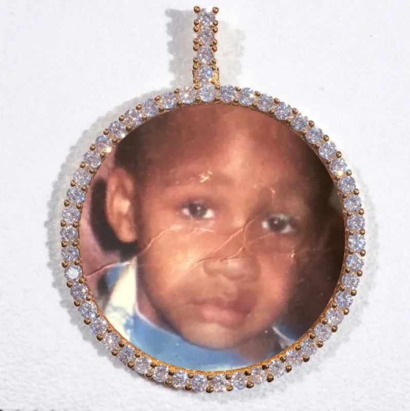 LARGE 3D CIRCLE CUSTOM PICTURE PENDANT sold by The GUU Shop