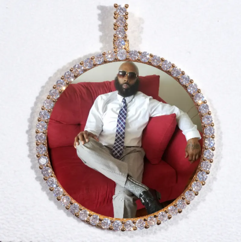 LARGE 3D CIRCLE CUSTOM PICTURE PENDANT sold by The GUU Shop