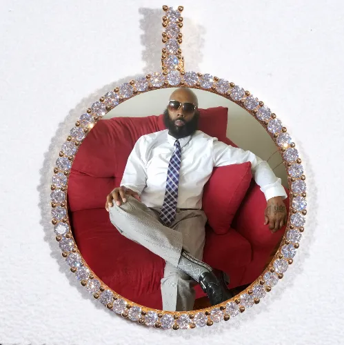 LARGE 3D CIRCLE CUSTOM PICTURE PENDANT sold by The GUU Shop