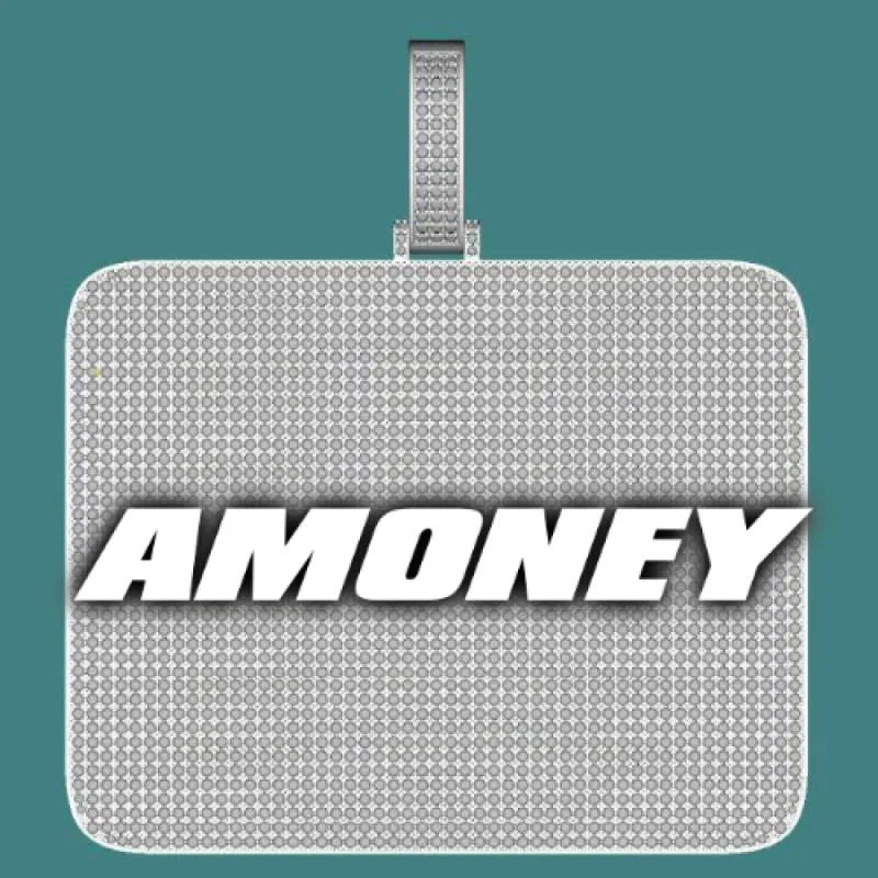 CUSTOM LETTER NECKLACE 3D BIG SQUARE sold by The GUU Shop