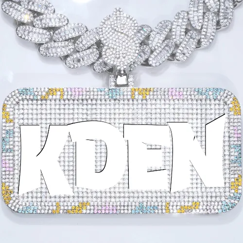 CUSTOM LETTER NECKLACE 3D COLORFUL SQUARE sold by The GUU Shop