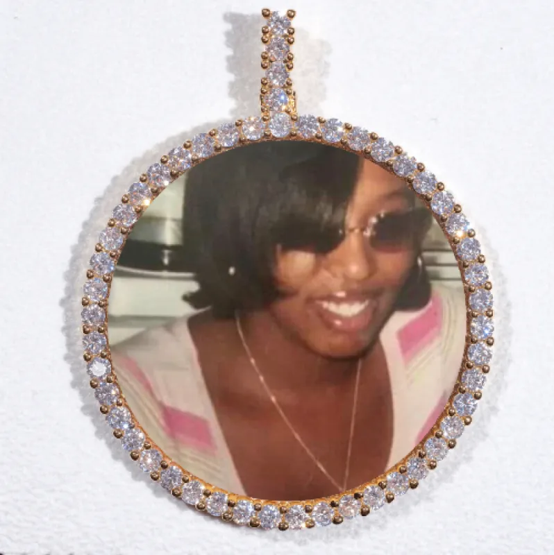 LARGE 3D CIRCLE CUSTOM PICTURE PENDANT sold by The GUU Shop