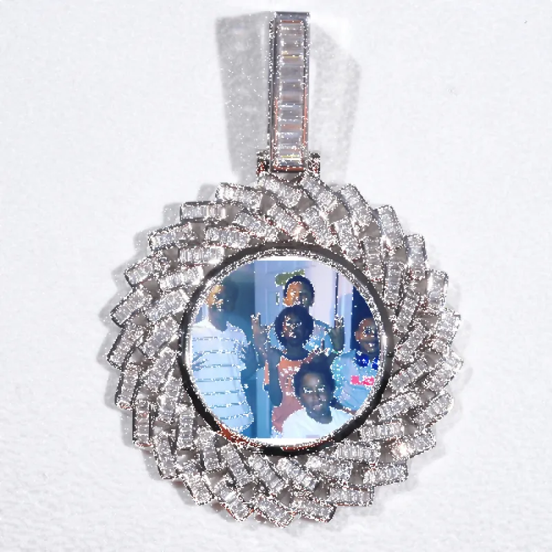 Large 3D Baguette Custom Picture Pendant sold by The GUU Shop