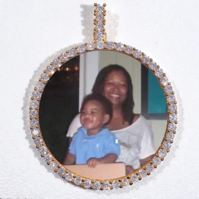 LARGE 3D CIRCLE CUSTOM PICTURE PENDANT sold by The GUU Shop