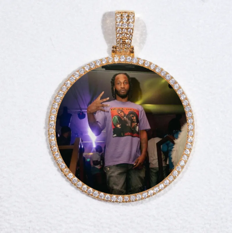 MEDIUM 3D CIRCLE CUSTOM PICTURE PENDANT sold by The GUU Shop