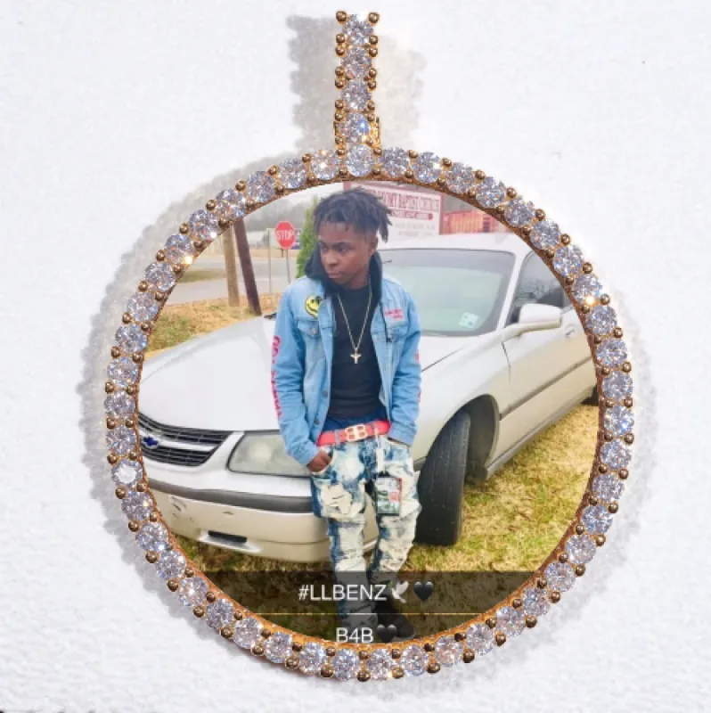 LARGE 3D CIRCLE CUSTOM PICTURE PENDANT sold by The GUU Shop