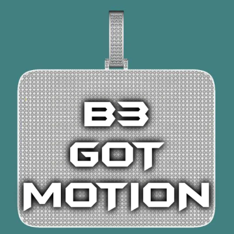 CUSTOM LETTER NECKLACE 3D BIG SQUARE sold by The GUU Shop