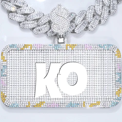 CUSTOM LETTER NECKLACE 3D COLORFUL SQUARE sold by The GUU Shop