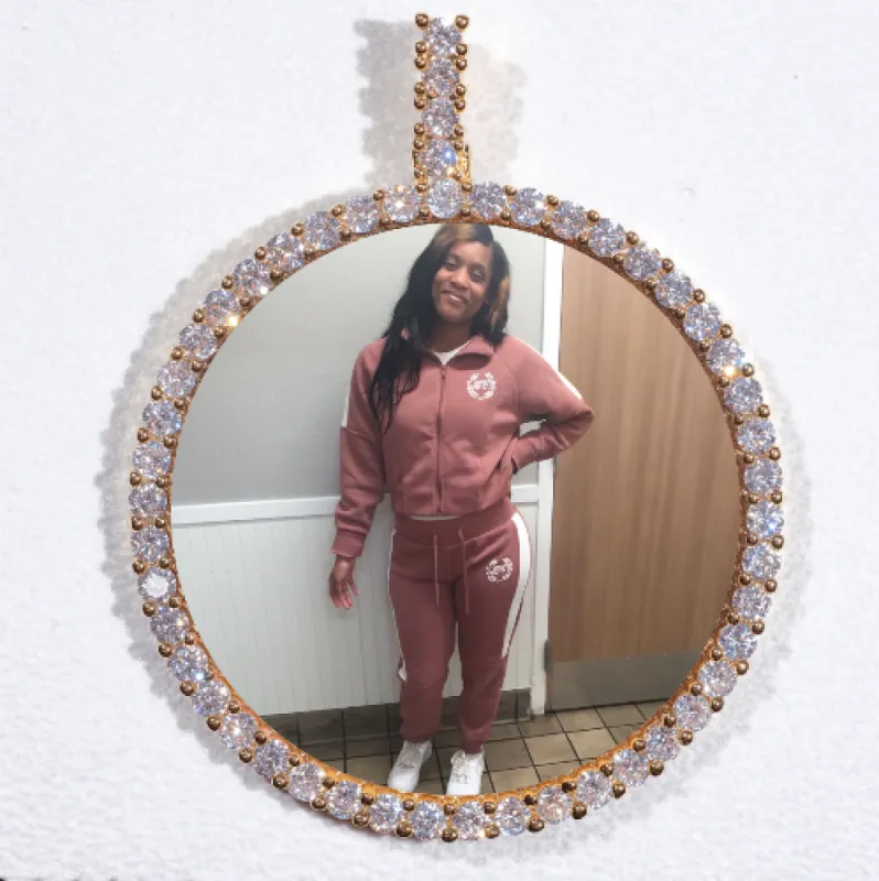 LARGE 3D CIRCLE CUSTOM PICTURE PENDANT sold by The GUU Shop