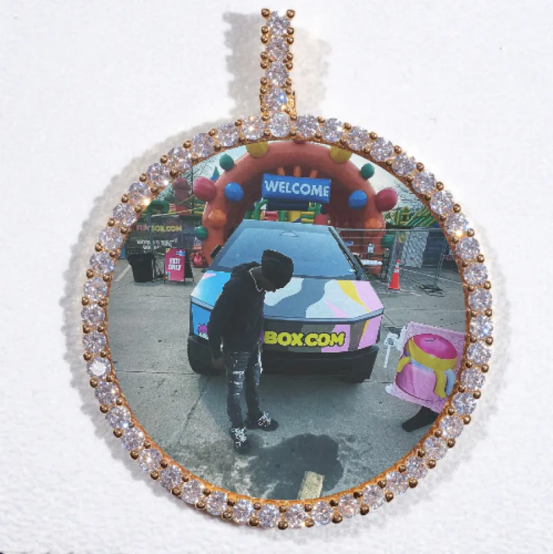 LARGE 3D CIRCLE CUSTOM PICTURE PENDANT sold by The GUU Shop