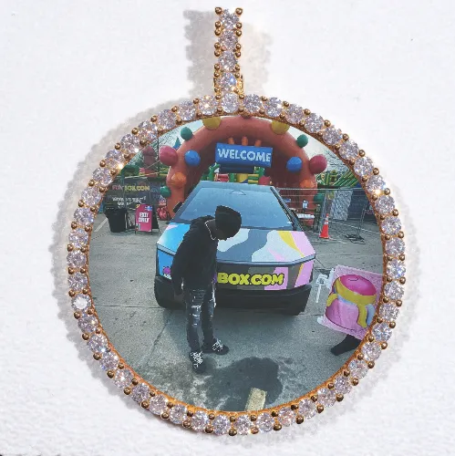 LARGE 3D CIRCLE CUSTOM PICTURE PENDANT sold by The GUU Shop