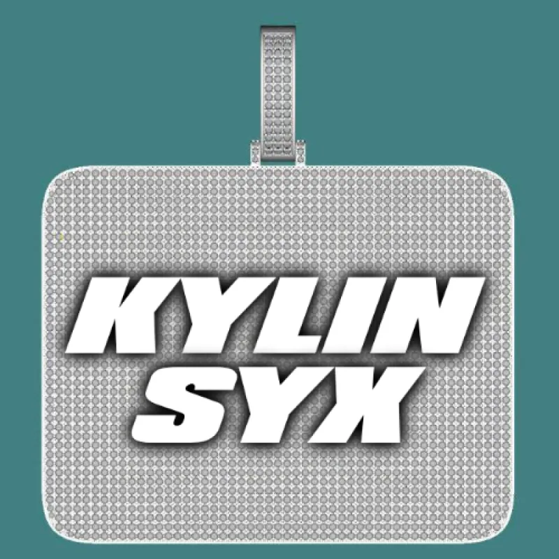 CUSTOM LETTER NECKLACE 3D BIG SQUARE sold by The GUU Shop