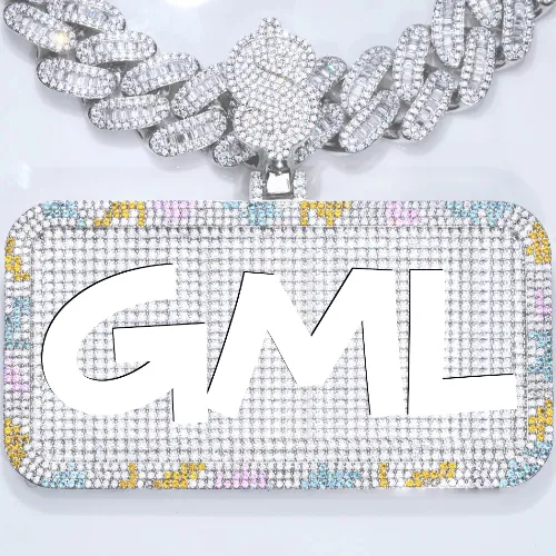 CUSTOM LETTER NECKLACE 3D COLORFUL SQUARE sold by The GUU Shop