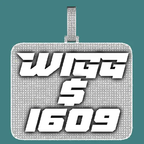 CUSTOM LETTER NECKLACE 3D BIG SQUARE sold by The GUU Shop