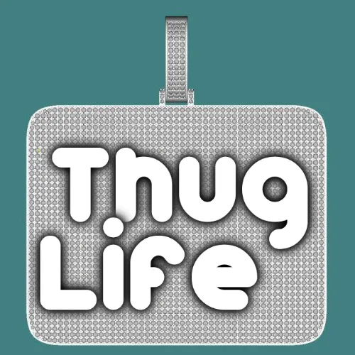 CUSTOM LETTER NECKLACE 3D BIG SQUARE sold by The GUU Shop