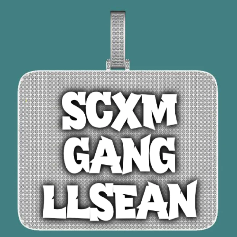 CUSTOM LETTER NECKLACE 3D BIG SQUARE sold by The GUU Shop