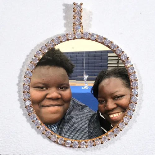 LARGE 3D CIRCLE CUSTOM PICTURE PENDANT sold by The GUU Shop