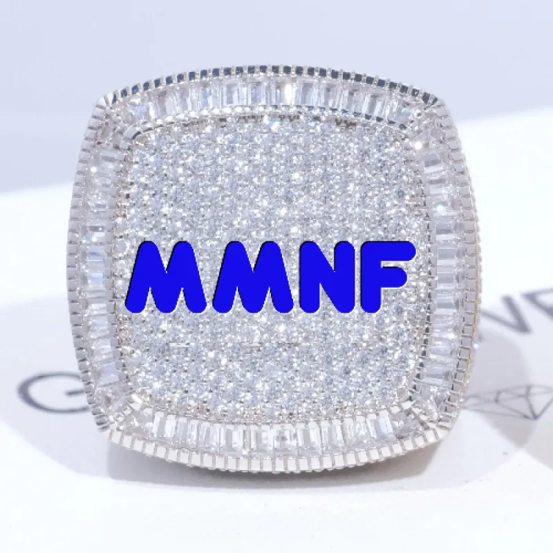 CUSTOM LETTER 3D ICED RING sold by The GUU Shop