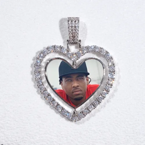 3D Spinning 2-Faced Heart Custom Picture Pendant sold by The GUU Shop