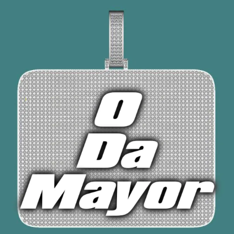 CUSTOM LETTER NECKLACE 3D BIG SQUARE sold by The GUU Shop