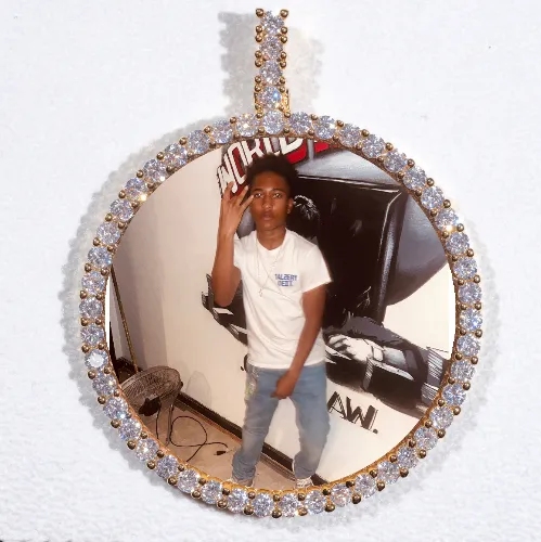 LARGE 3D CIRCLE CUSTOM PICTURE PENDANT sold by The GUU Shop