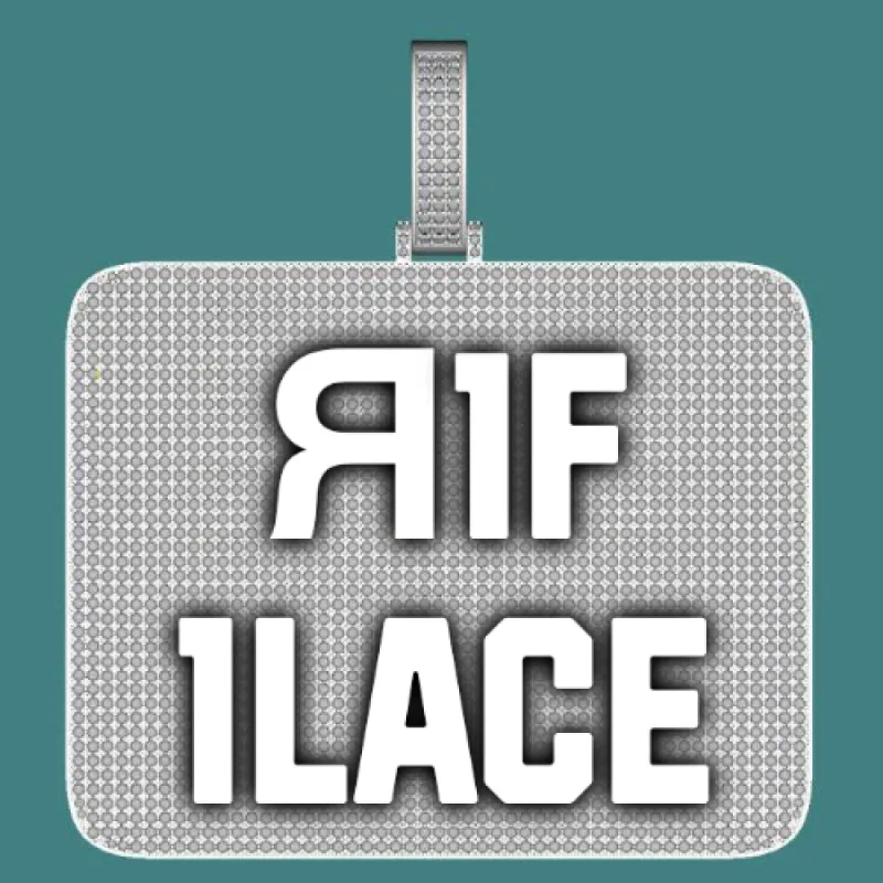 CUSTOM LETTER NECKLACE 3D BIG SQUARE sold by The GUU Shop