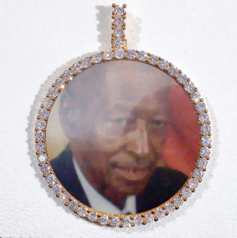 LARGE 3D CIRCLE CUSTOM PICTURE PENDANT sold by The GUU Shop