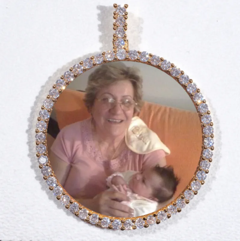 LARGE 3D CIRCLE CUSTOM PICTURE PENDANT sold by The GUU Shop