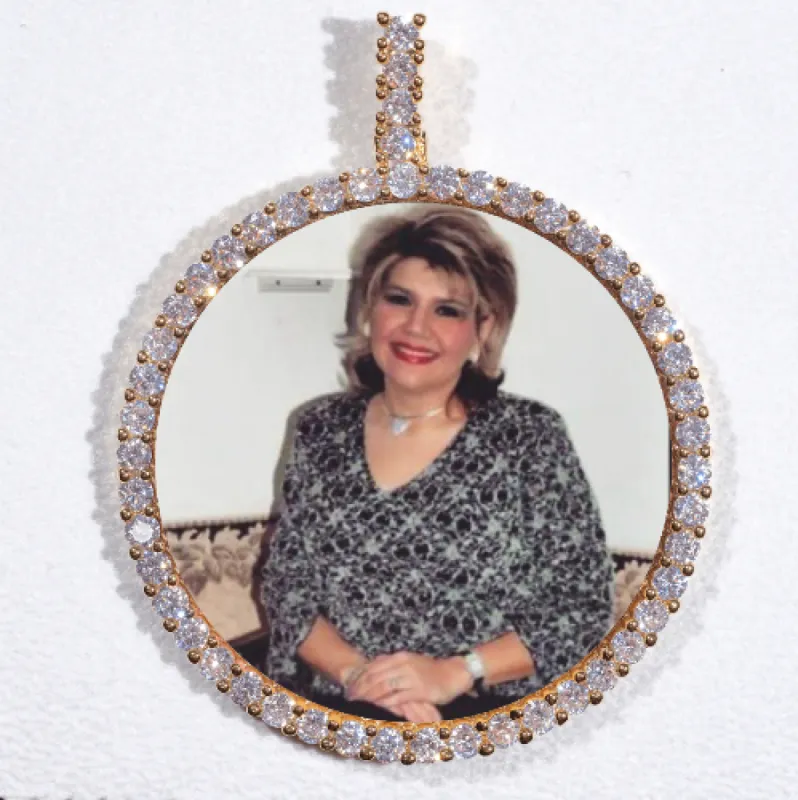 LARGE 3D CIRCLE CUSTOM PICTURE PENDANT sold by The GUU Shop