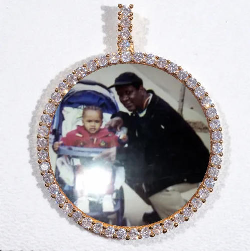 LARGE 3D CIRCLE CUSTOM PICTURE PENDANT sold by The GUU Shop