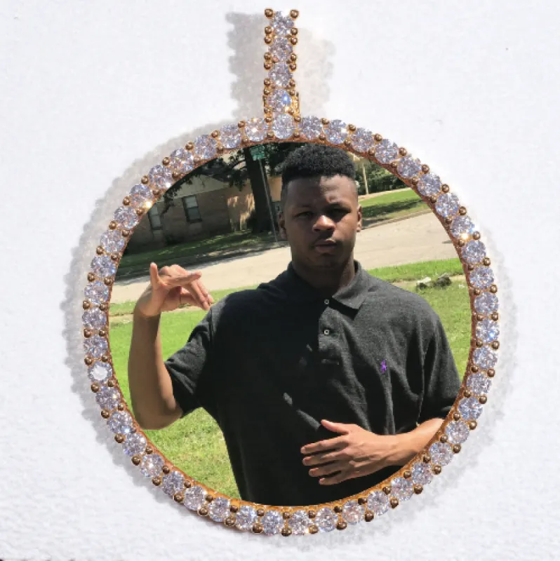 LARGE 3D CIRCLE CUSTOM PICTURE PENDANT sold by The GUU Shop