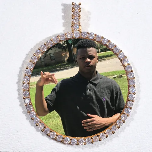 LARGE 3D CIRCLE CUSTOM PICTURE PENDANT sold by The GUU Shop