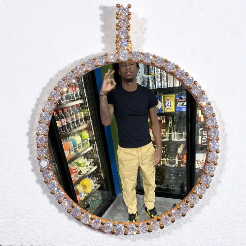 LARGE 3D CIRCLE CUSTOM PICTURE PENDANT made by The GUU Shop