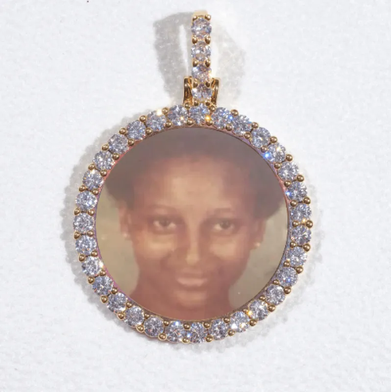 3D CIRCLE CUSTOM PICTURE PENDANT SMALL SIZE sold by The GUU Shop