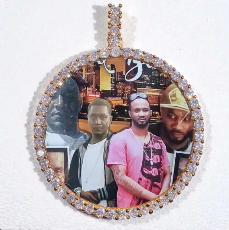 LARGE 3D CIRCLE CUSTOM PICTURE PENDANT sold by The GUU Shop