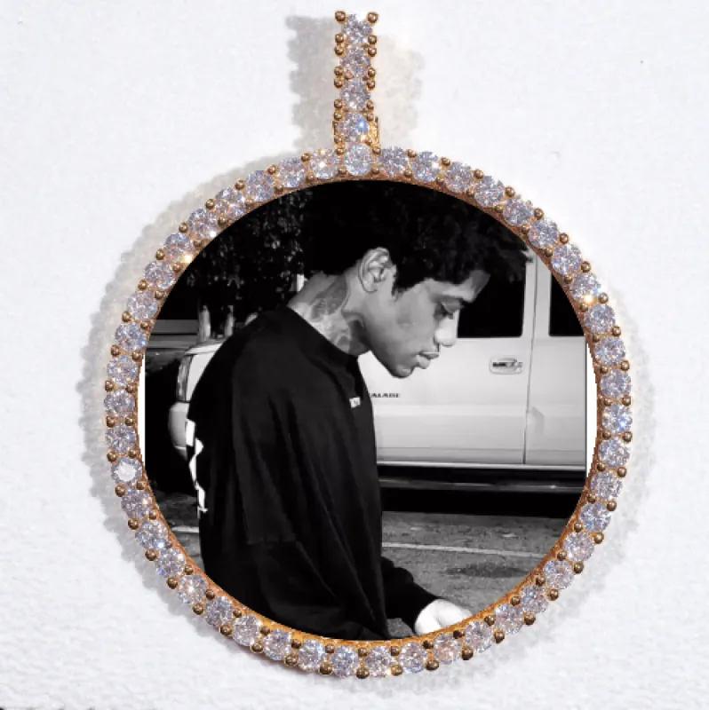 LARGE 3D CIRCLE CUSTOM PICTURE PENDANT sold by The GUU Shop