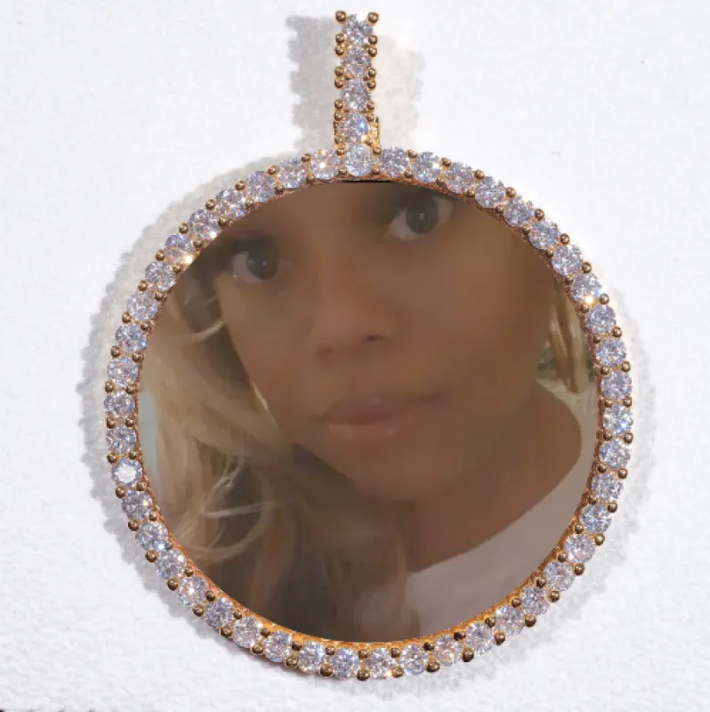 LARGE 3D CIRCLE CUSTOM PICTURE PENDANT sold by The GUU Shop