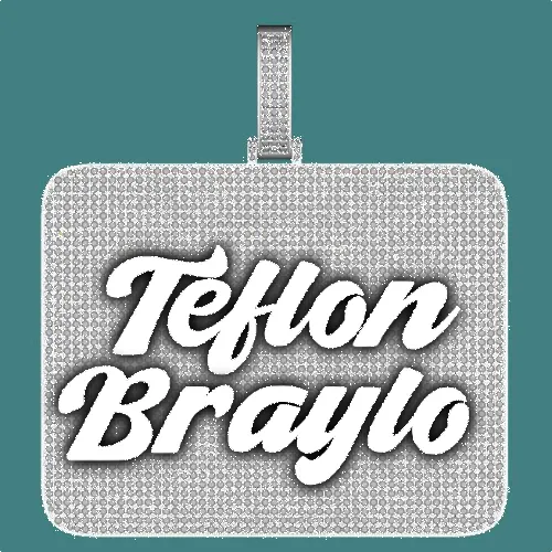 CUSTOM LETTER NECKLACE 3D BIG SQUARE sold by The GUU Shop