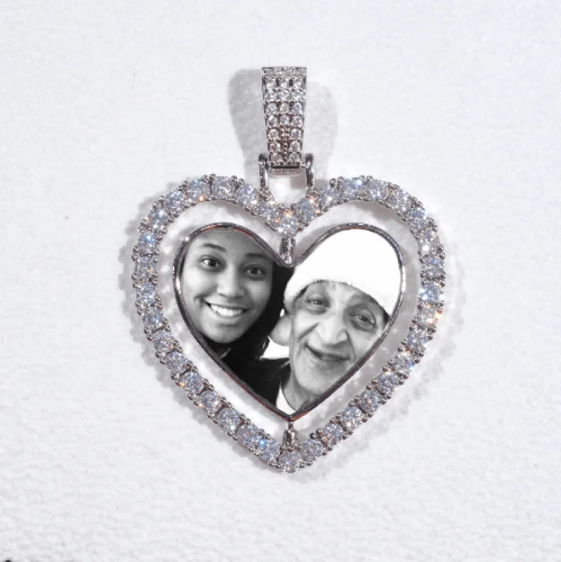 3D Spinning 2-Faced Heart Custom Picture Pendant sold by The GUU Shop