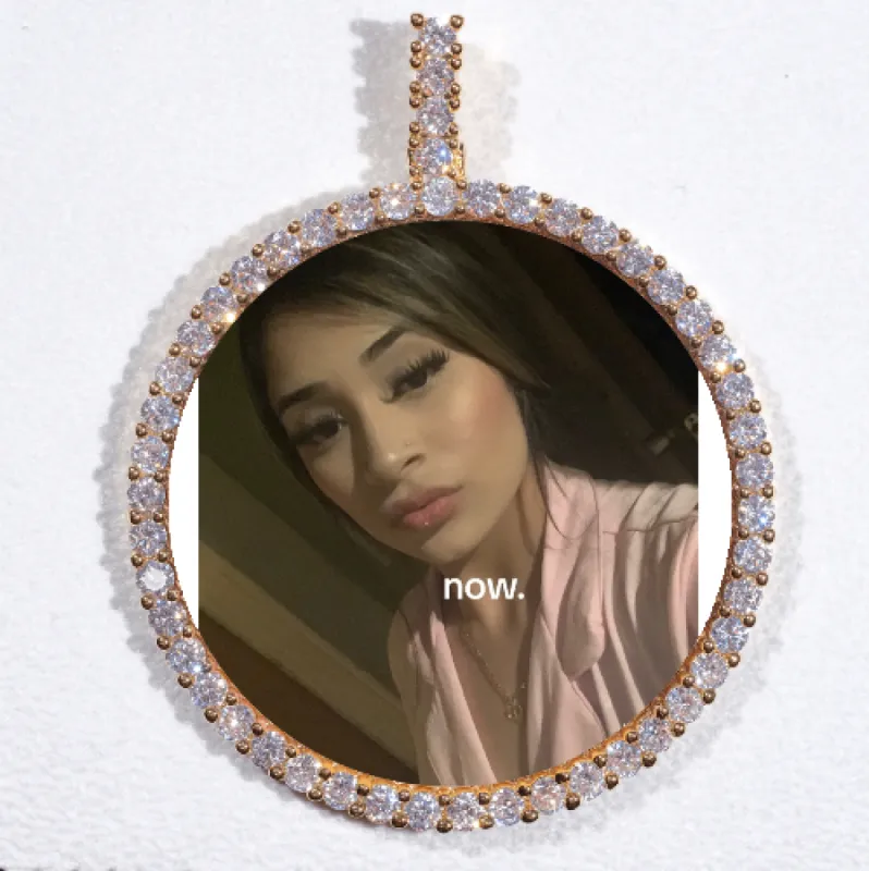 LARGE 3D CIRCLE CUSTOM PICTURE PENDANT sold by The GUU Shop